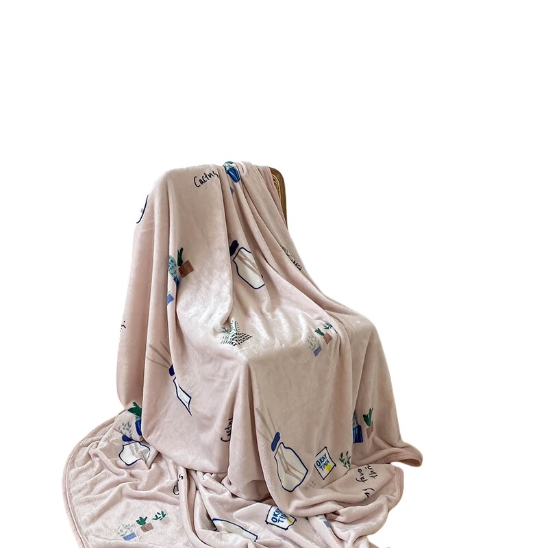 伊伊爱 Y0HG02100049 柔软舒适好梦亲肤保暖牛奶绒毯 肉多多 200*230cm （单位：条）