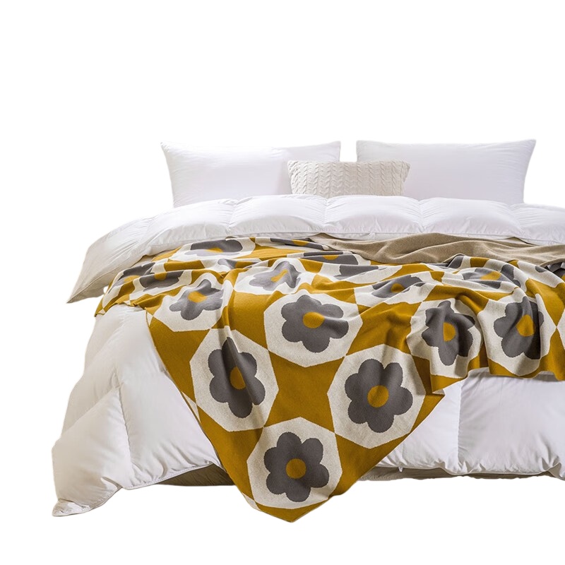 伊伊爱 Y0NMM2200132 时尚全棉花卉好多花系列保暖毯 秋香草 130*160cm （单位：条）