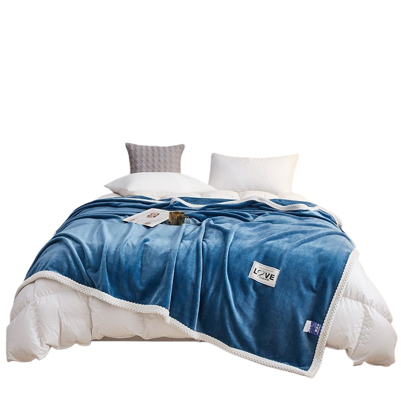 伊伊爱 Y0TK02100085 纯色牛奶绒多功能毛毯 150*200cm （单位：条） 湖蓝