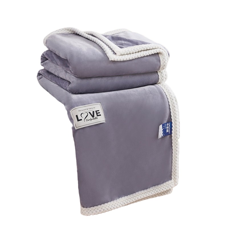 伊伊爱 Y0TK02100086 纯色牛奶绒多功能毛毯 200*230cm （单位：条） 高级灰