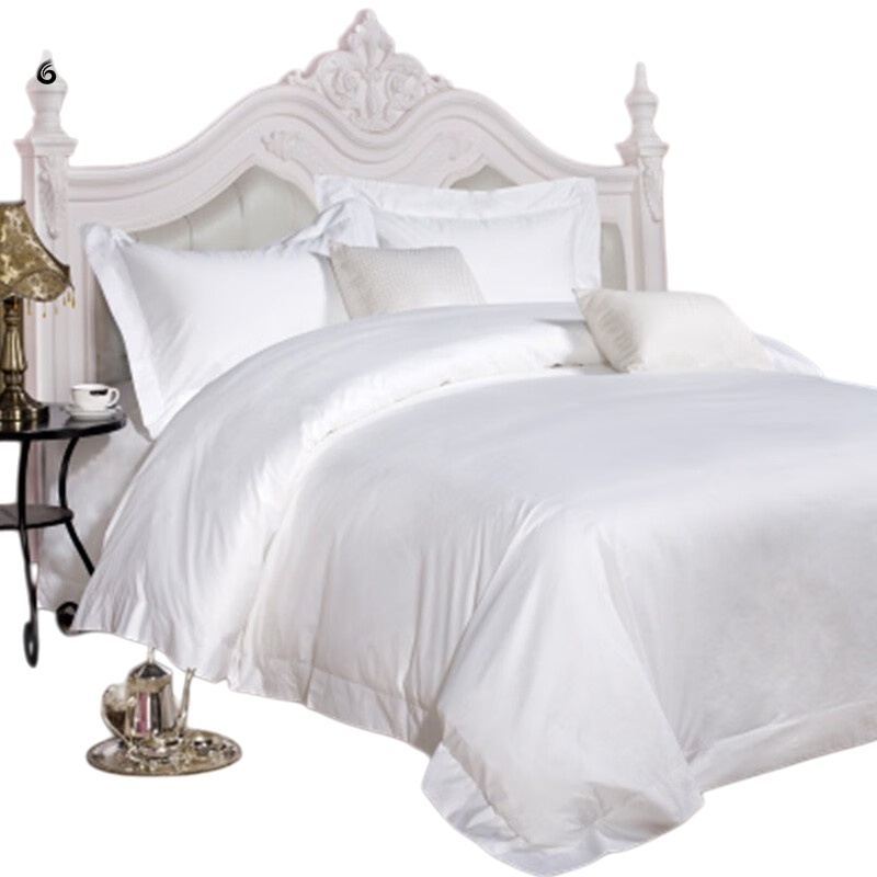 伊伊爱 YDJD0230369 60*80S喷气全棉贡缎纯白被套 240*250cm （单位：床） 白色