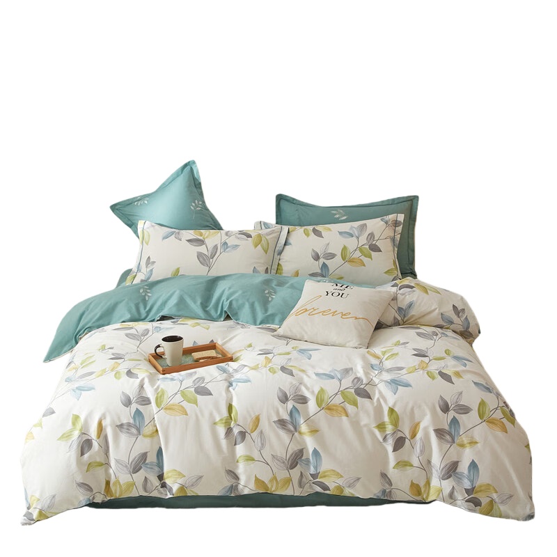 伊伊爱 YZMB0240784 全棉印花四件套 200*230cm （单位：套） 绿色