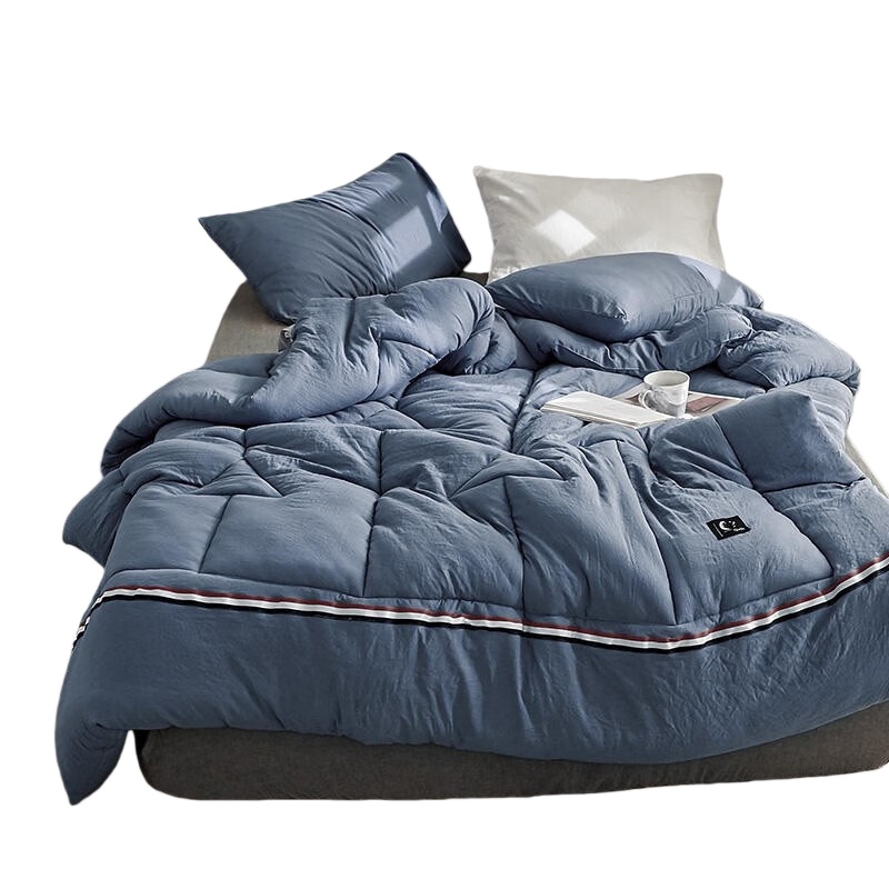 伊伊爱 Z01900003 日式纯色简约水洗棉TB被子 200*230cm （单位：条） 宝蓝