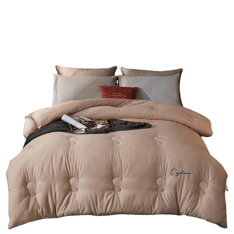 伊伊爱 Z01900011 60S长绒棉纯色大豆秋冬被 200*230cm （单位：条） 驼色