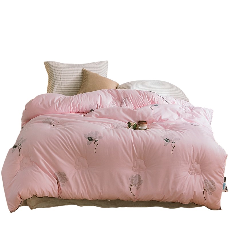 伊伊爱 Z01900015 全棉斜纹棉花冬被秋冬保暖被 花晨月夕 200*230cm （单位：条） 粉色