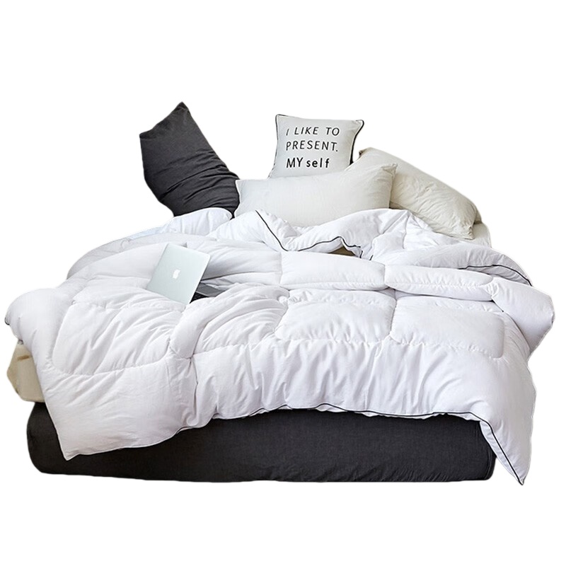伊伊爱 Z01900029 全棉简约纯色秋冬被保暖被芯 200*230cm （单位：个） 简单白