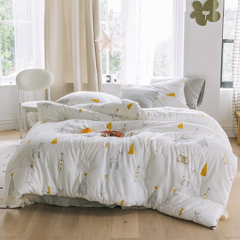 伊伊爱 Z01900038 双层纱棉花冬被 圣诞麋鹿 200*230cm （单位：条）