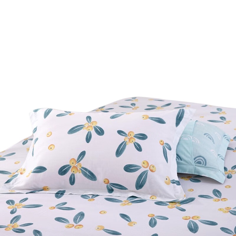 伊伊爱 ZT-9CM-001 纯棉印花单品枕套 48*74cm （单位：对） 枇杷树