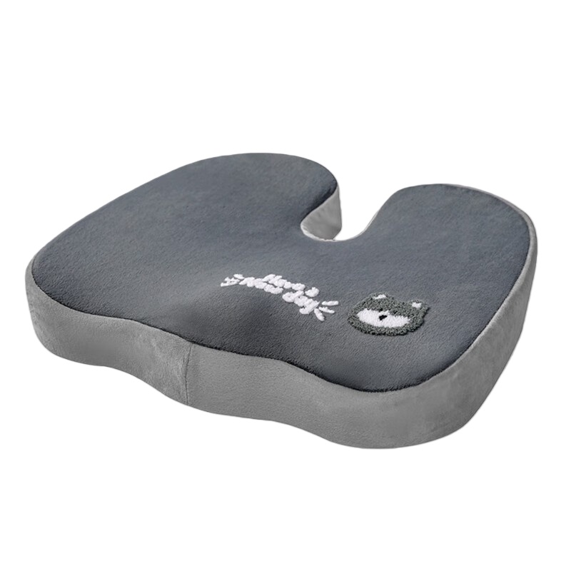 伊伊爱 ZX0YZ02200121 毛巾绣U型记忆棉坐垫 45*38*7.5cm （单位：个） 灰色