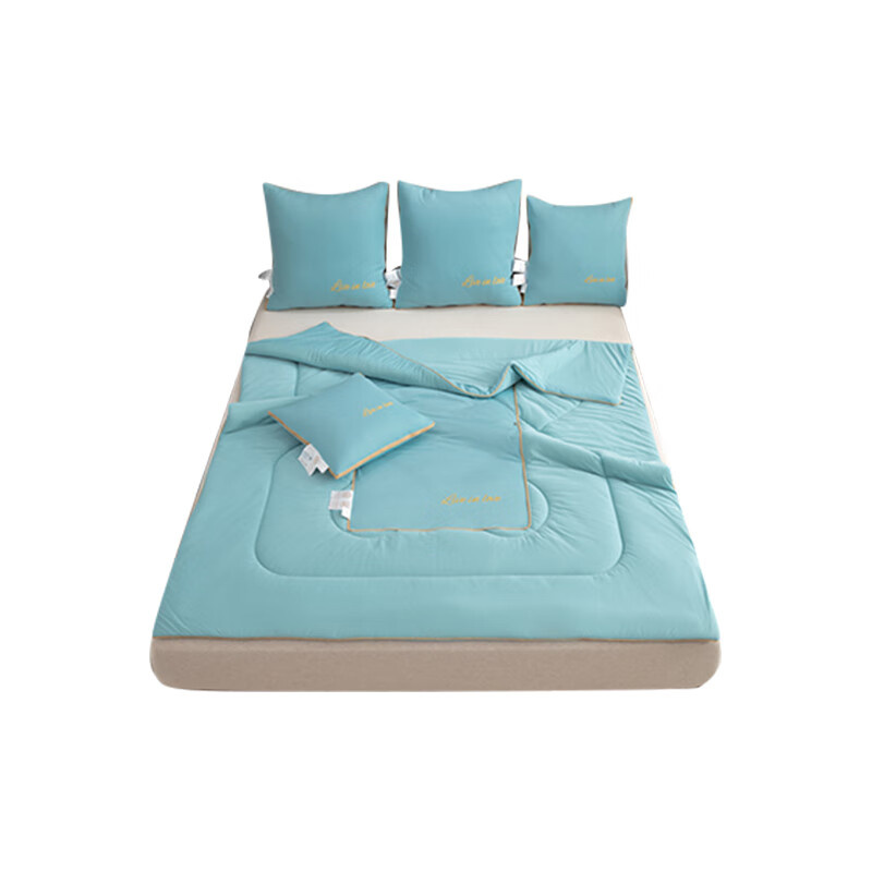 伊伊爱 ZX0ZS02401233 夏季凉感丝多功能抱枕被 40*40cm （单位：个） 云水绿