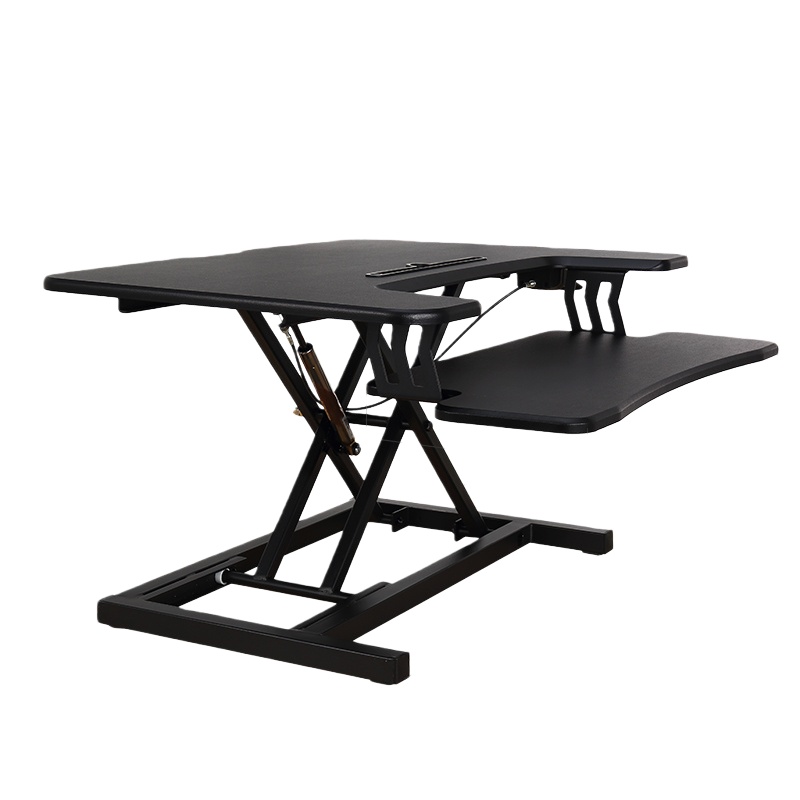 宜客乐思（ECOLUS） LS05BK 电脑双台面升降台 一字型 （单位：台） 黑色
