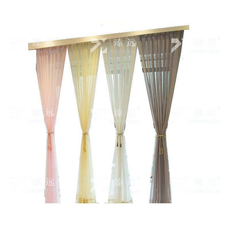 臻远 ZY-YD-129 加厚亚麻纱窗帘 100*100cm （单位：米） 白米灰粉