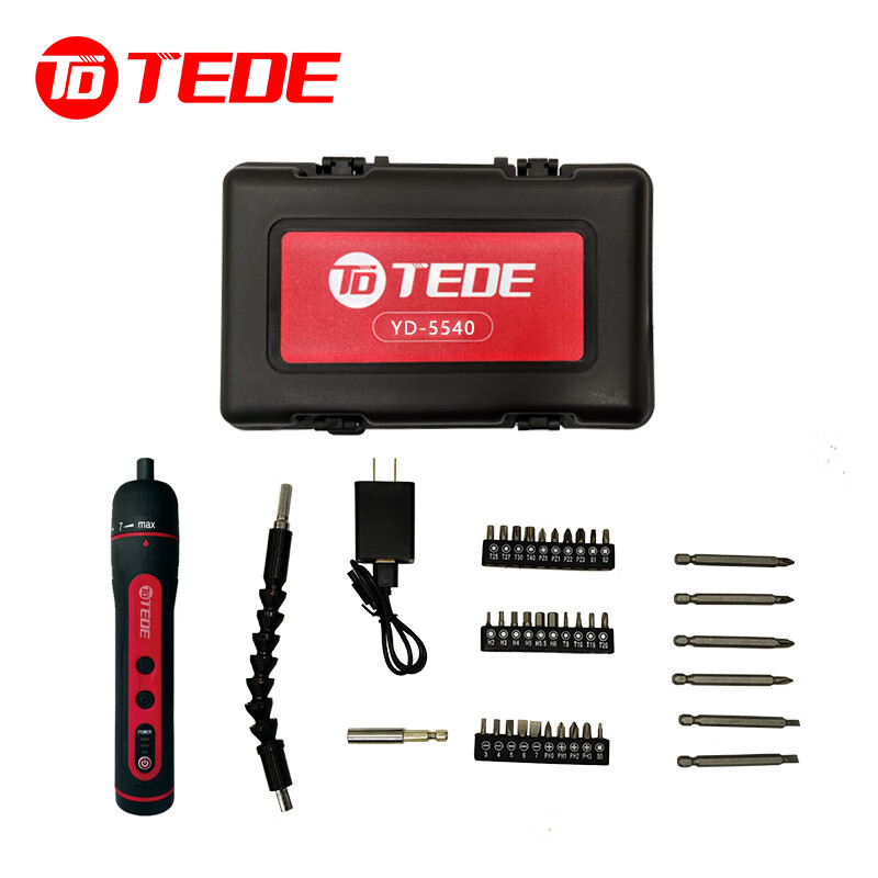 TEDE YD-5540 充电式大扭力电动螺丝刀套装 40件套 （单位：套）