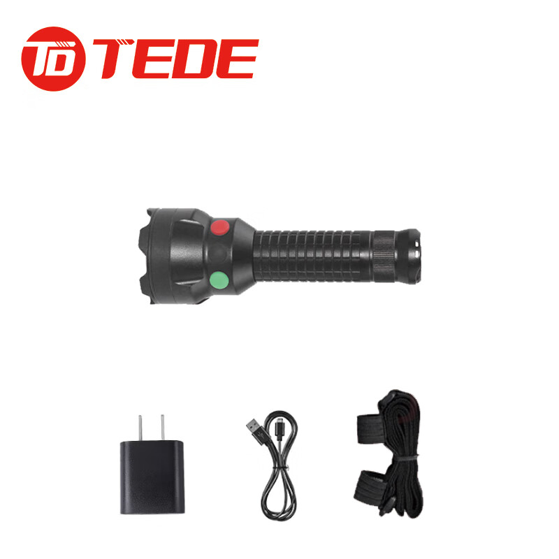 TEDE TD-6012 多功能袖珍信号手电筒 5000mAh （单位：个） 黑色