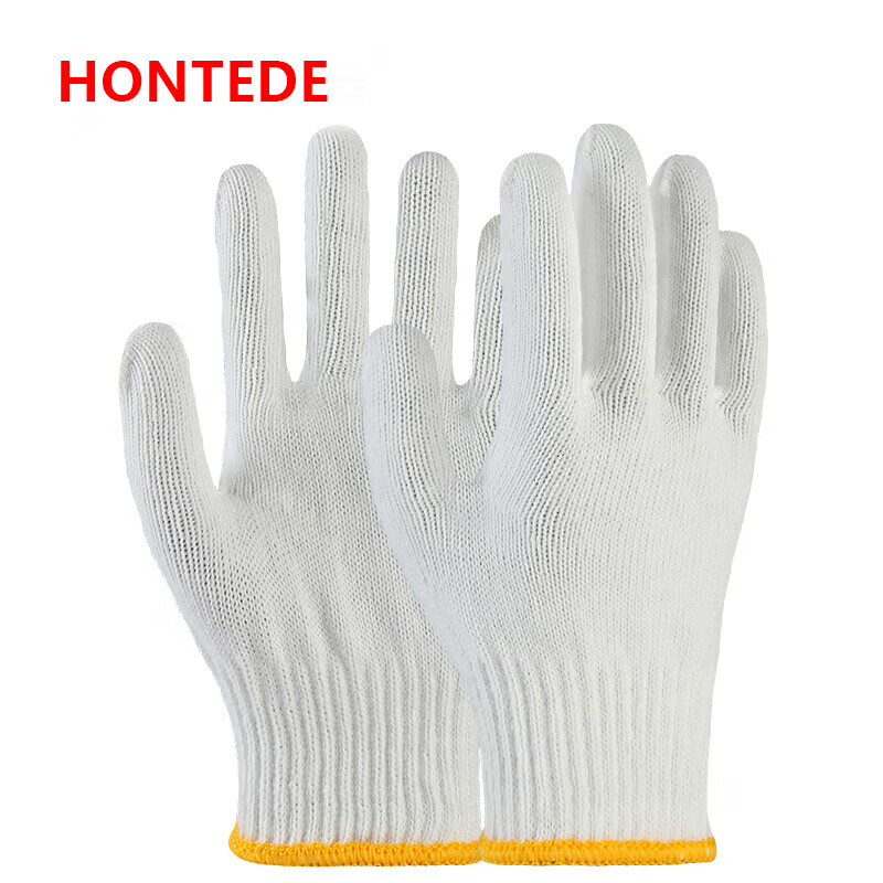 德力博（HONTEDE） HG-3096 棉线劳保手套 600g 12双/1打 （单位：组） 白色