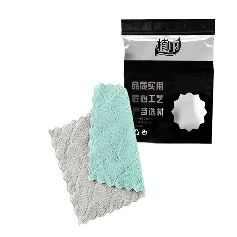 植巾 M140 斜纹珊瑚绒抹布 30*30cm 10块/袋 （单位：袋） 灰绿色