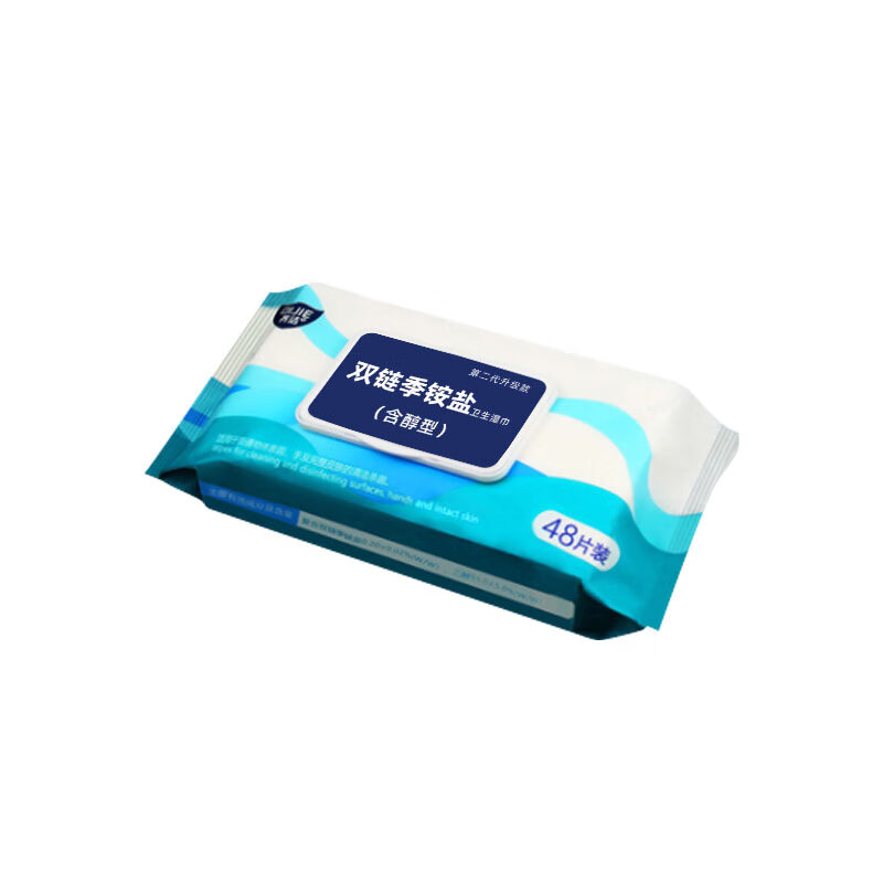 齐洁 季铵盐含醇型 卫生湿巾 48片/包 （单位：包）