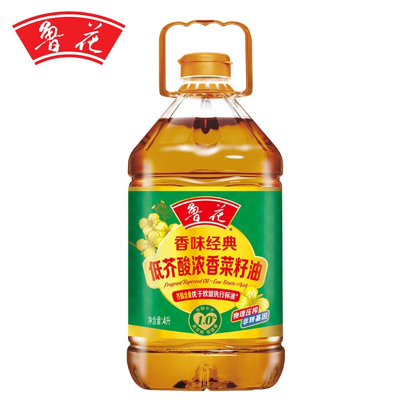 鲁花 香味经典 低芥酸浓香菜籽油 4L （单位：桶）
