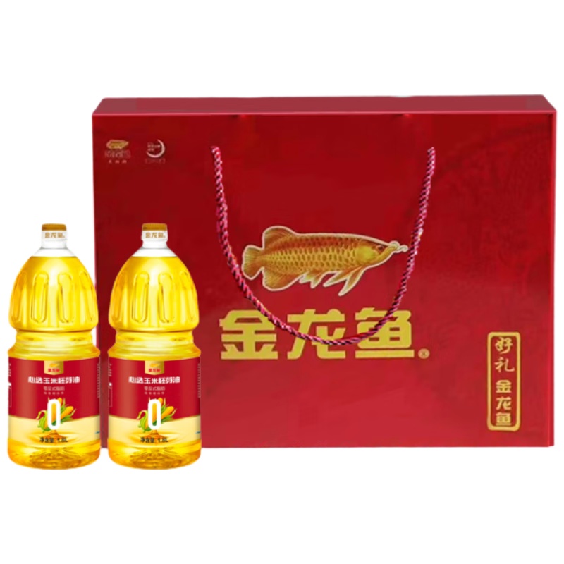 金龙鱼 零反 心选玉米胚芽油礼盒 1.8L/瓶 2瓶/盒 （单位：盒）