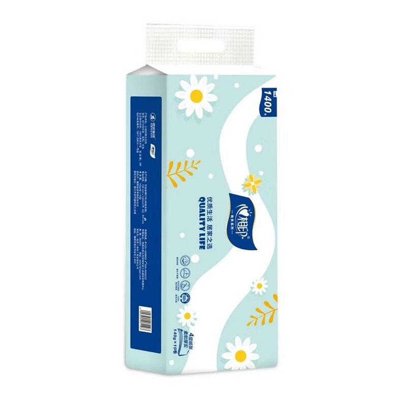 心相印（Mind Act Upon Mind） BT140 无香型心柔系列卫生纸 105mm*140mm 4层140克/卷 10卷/提 （单位：提）