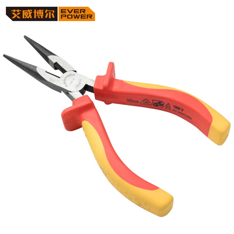 艾威博尔（EVER POWER） 100816 VDE绝缘尖嘴钳 6" （单位：把）