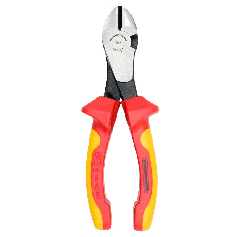 艾威博尔（EVER POWER） 100827 VDE绝缘大头斜嘴钳 7" （单位：把）