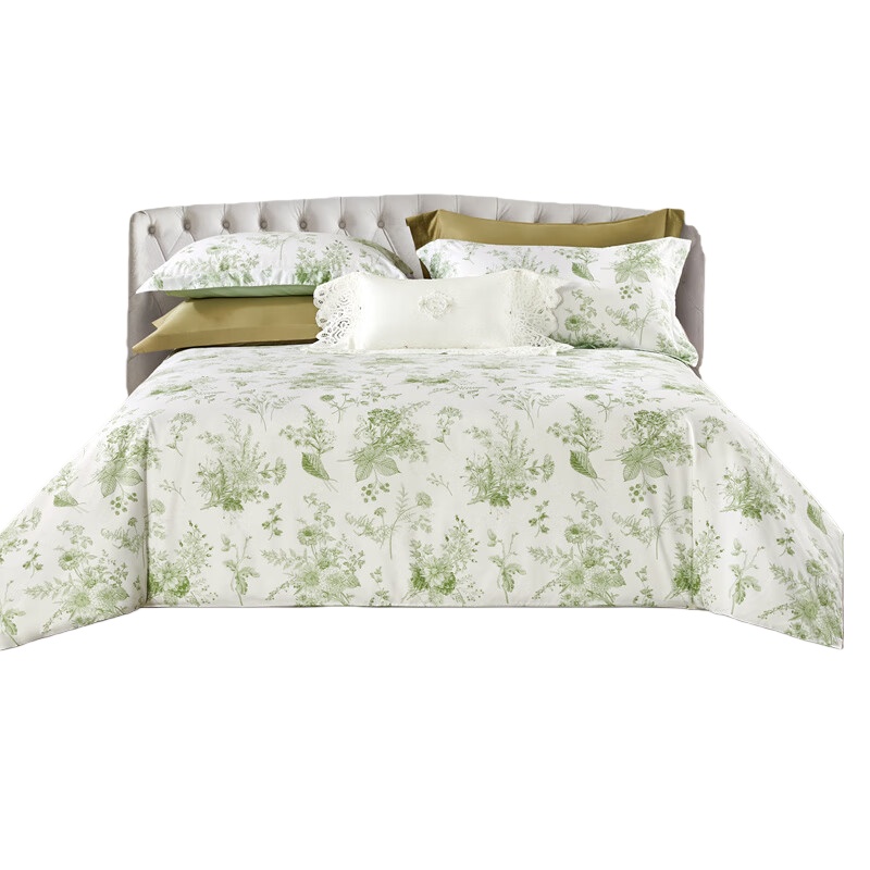 怡莲（yealotus） YL-JT01 云朵棉四件套 被套200*230CM/床单230*250CM/枕套48*74CM*2 （单位：套） 清雅花语