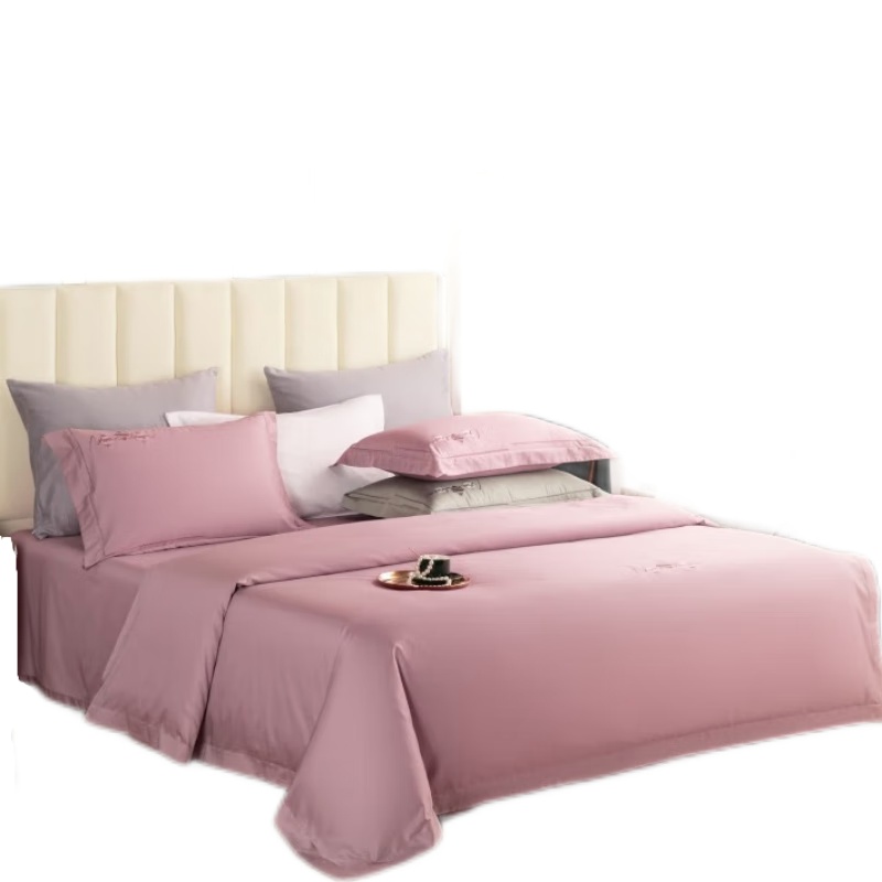 怡莲（yealotus） YL-JT1002 60支长绒棉四件套 刺绣款 被套200*230CM/床单230*250CM/枕套48*74CM*2 （单位：套） 粉色