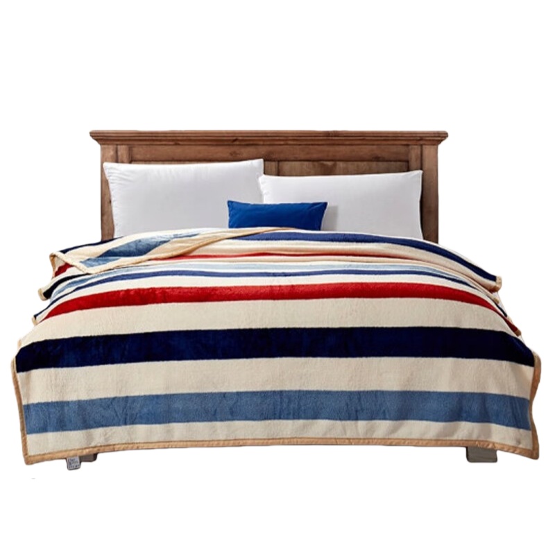 怡莲（yealotus） YL-T01 法莱绒毯 200*230CM （单位：床） 条格