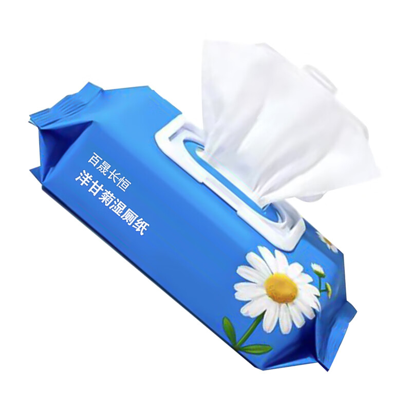 百晟长恒 BSCH-49 洋甘菊卫生湿厕纸 200mm*150mm 40片/包 （单位：包） 蓝色