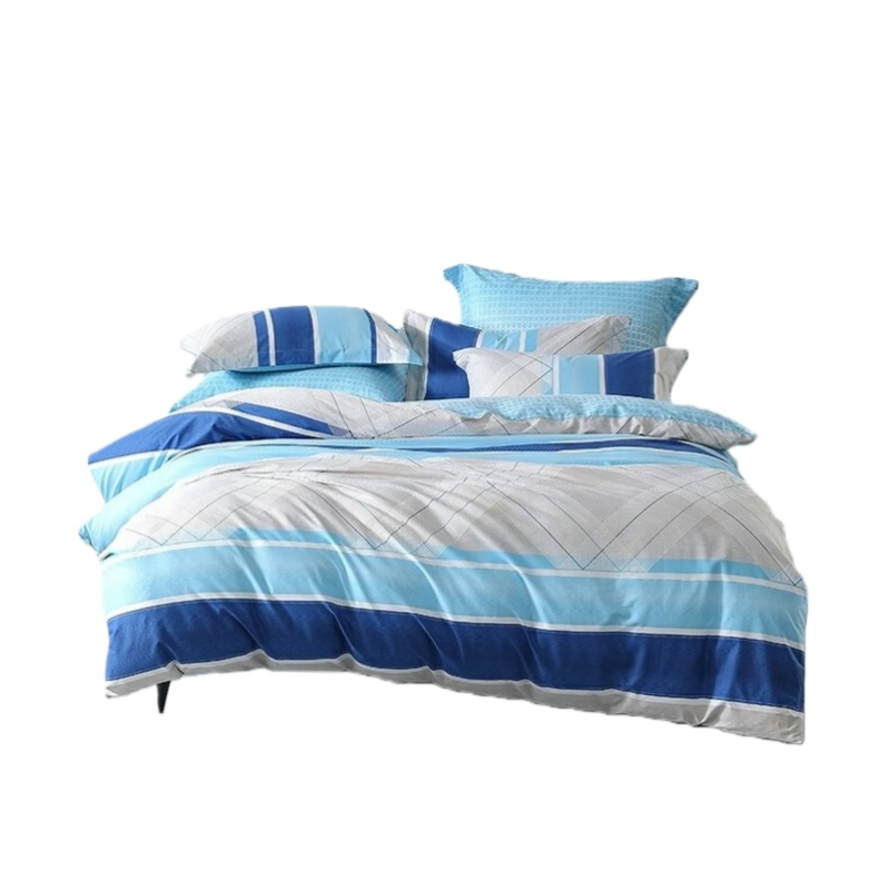 水星家纺（MERCURY） 533984 床上纯棉四件套 新蓝语迷情 被套200*230cm/床单240*245cm/枕套48*74cm （单位：套）