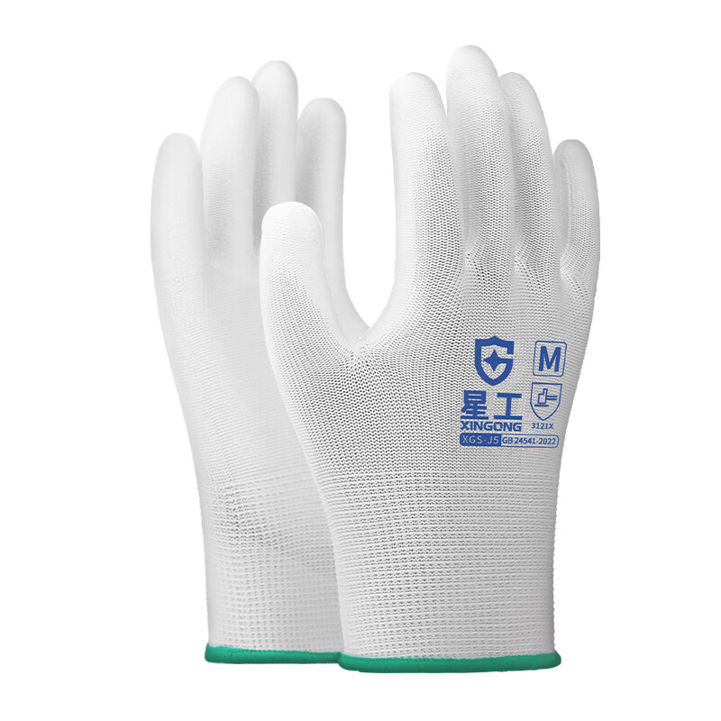 星工（XINGGONG） XGS-J5 劳保手套 12付/包 （单位：包） 4包起订 白绿