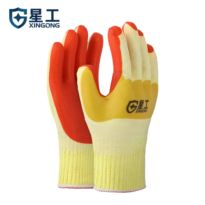 星工（XINGGONG） XGS-J15 劳保手套 10付/包 （单位：包） 3包起订 橙黄