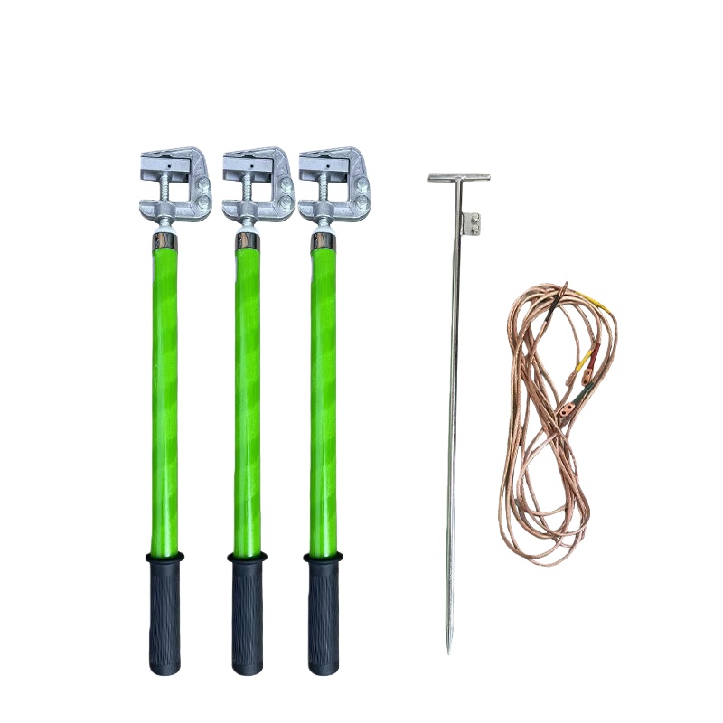 冀科 JK-P35Z023 平口接地棒套组 35KV 25方接地线  3*1.5米+20米线   1.5米棒*3根+接地针 （单位：套）