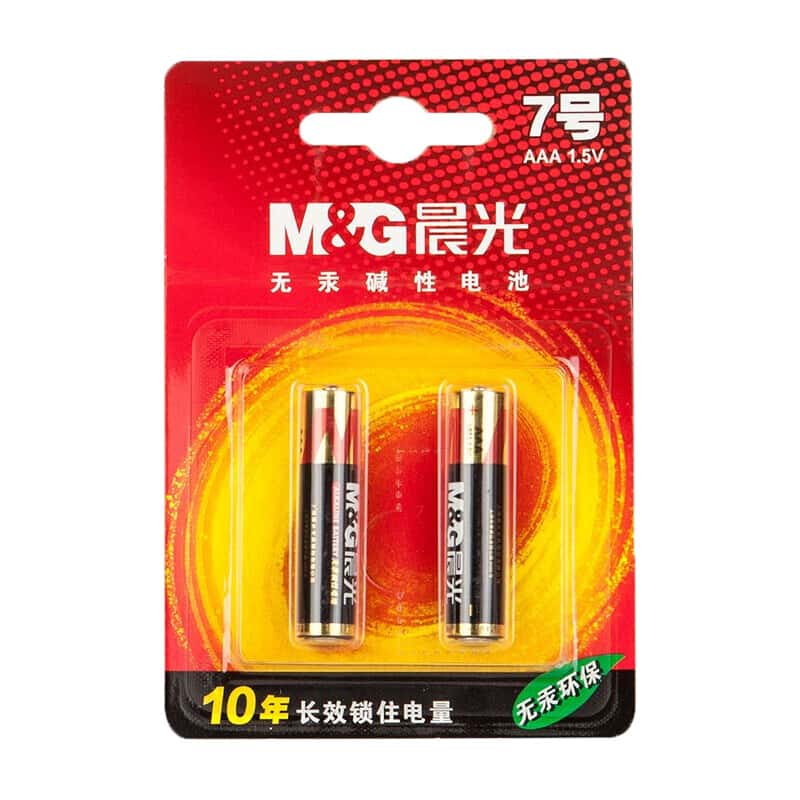 晨光（M&G） ARC92555 7号碱性电池 2粒/卡 （单位：卡）