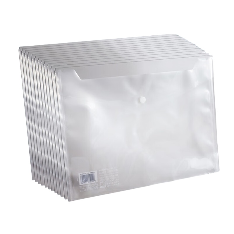 晨光（M&G） ADM94897 透明纽扣袋 A4 12个/包 （单位：包）  