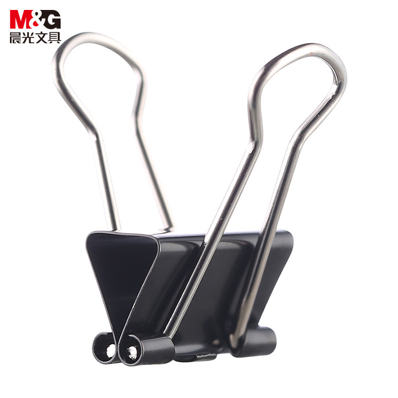 晨光（M&G） ABS92730 长尾夹 19mm 12枚/盒 （单位：盒）  黑色