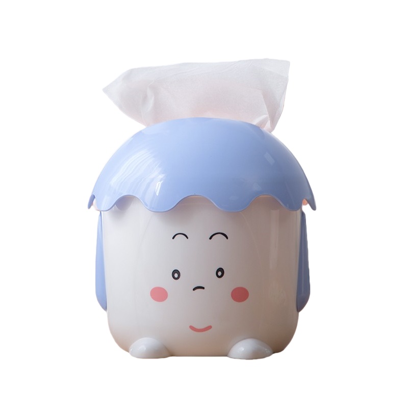 茶花（CHAHUA） 0922 卡通纸巾盒 15*15cm （单位：个） 蓝色