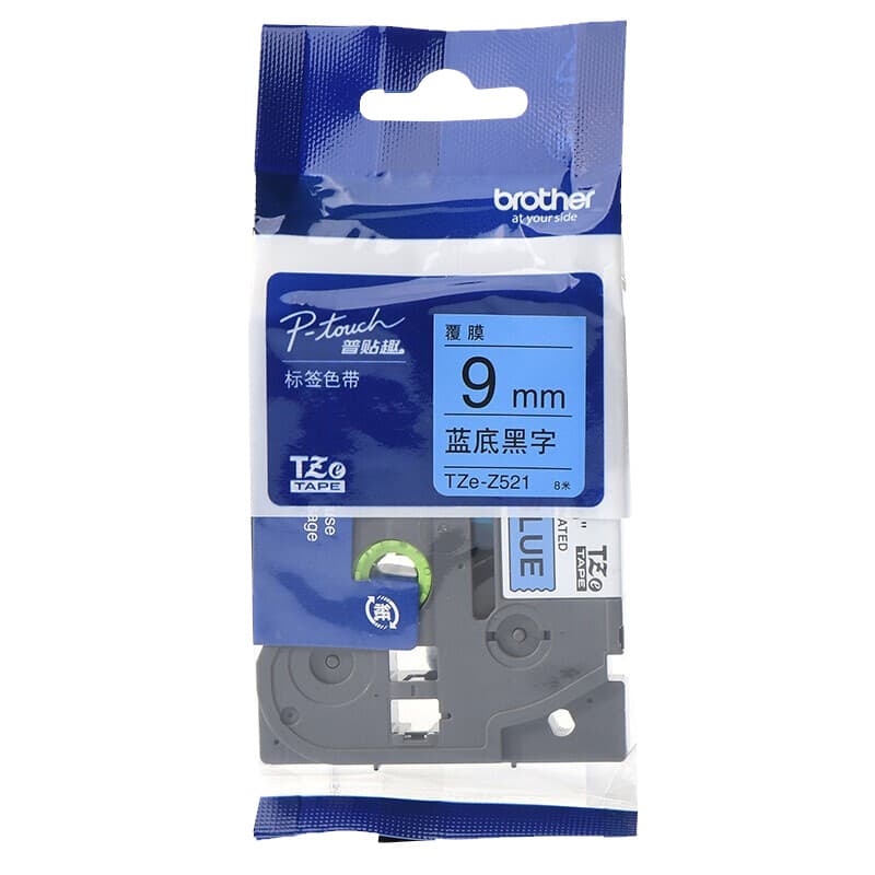 兄弟（brother） TZe-Z521 标签色带 9mm （单位：支） 蓝底黑字