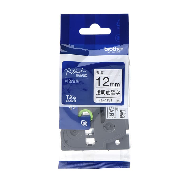 兄弟（brother） TZe-Z131 标签色带 12mm （单位：支） 透明底黑字