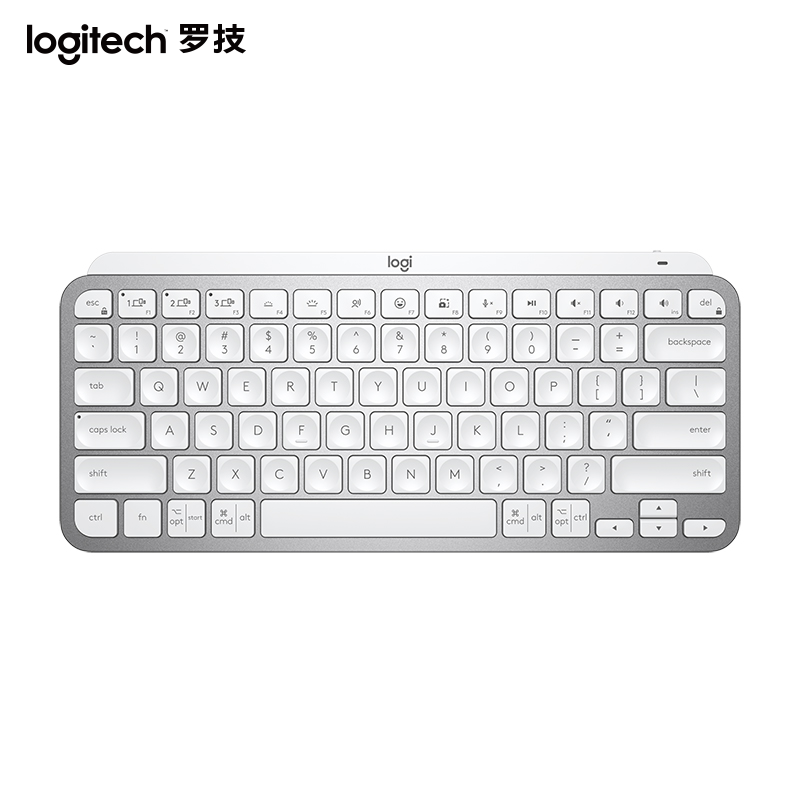 罗技(Logitech) 无线蓝牙键盘 MX Keys Mini 浅灰色