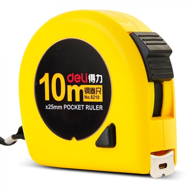 得力（deli） 8210 钢卷尺 10m（单位：把） 黄色