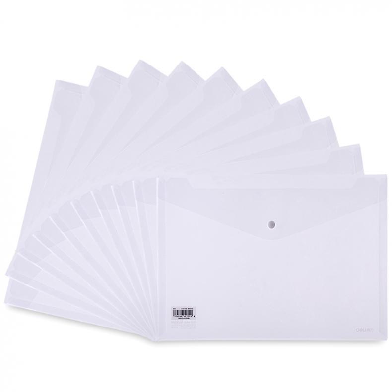 得力(deli) 8308 透明按扣文件袋 A4（单位：个）