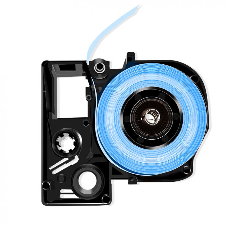 艾洁（AJ） AJ-9mm 标签色带 宽9mm*长8m （单位：个） 适用EPSON LW300/LW400/LW700/LW600P/LW1000P LK-3LBP 蓝底黑字