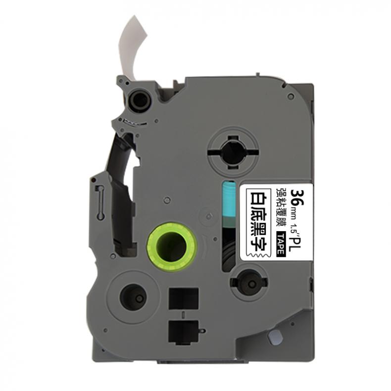 艾洁（AJ） AJ-PL-261 标签机色带 宽36mm*长8m （单位：个） 适用兄弟PT-1010/1100CH/1280/1400/18R TZe-261标签机色带 白底黑字