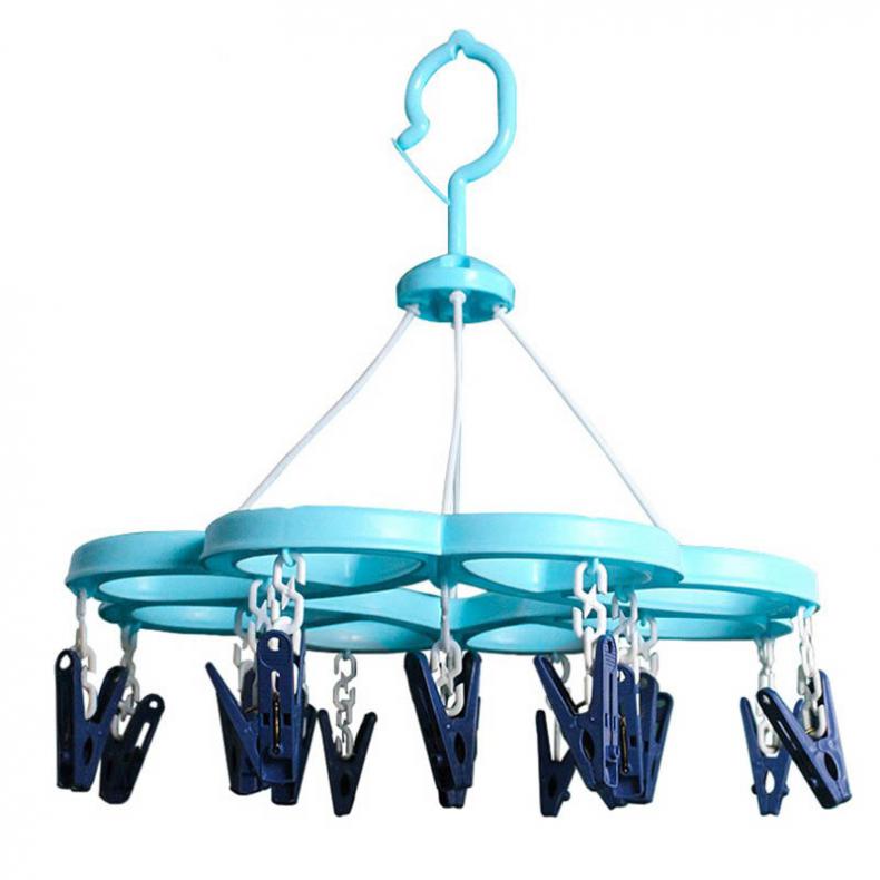 茶花（CHAHUA） 07021T 连心晒衣架 16夹（单位：个） 蓝色