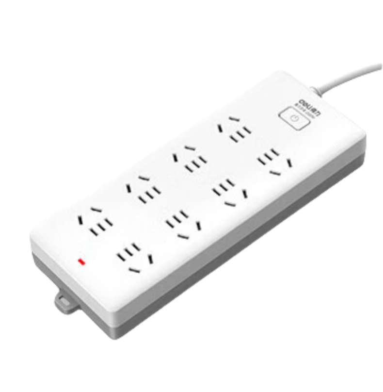 得力（deli） 18263 8组合插孔新国标接线板 全长5米 （单位：个）  