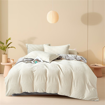 金丝莉（KINTHERI） 棉绒剪画套件 床上用品四件套 200*230cm（单位：套） 米月白