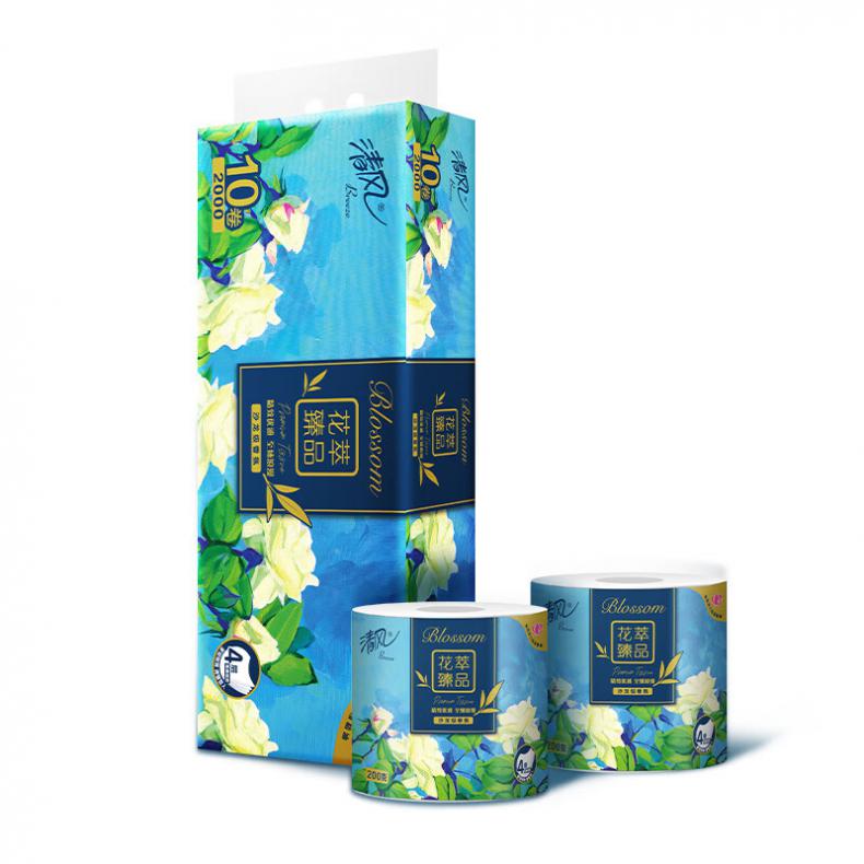 清风（kyfen） 花萃臻品 卷纸 200g/卷 10卷/提（单位：提）