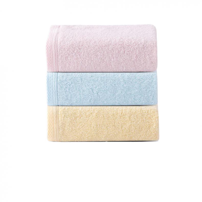 内野 DS02120-N 简约素色缎边面巾套装 34*75cm 3条/套 （单位：套）  粉+蓝+黄